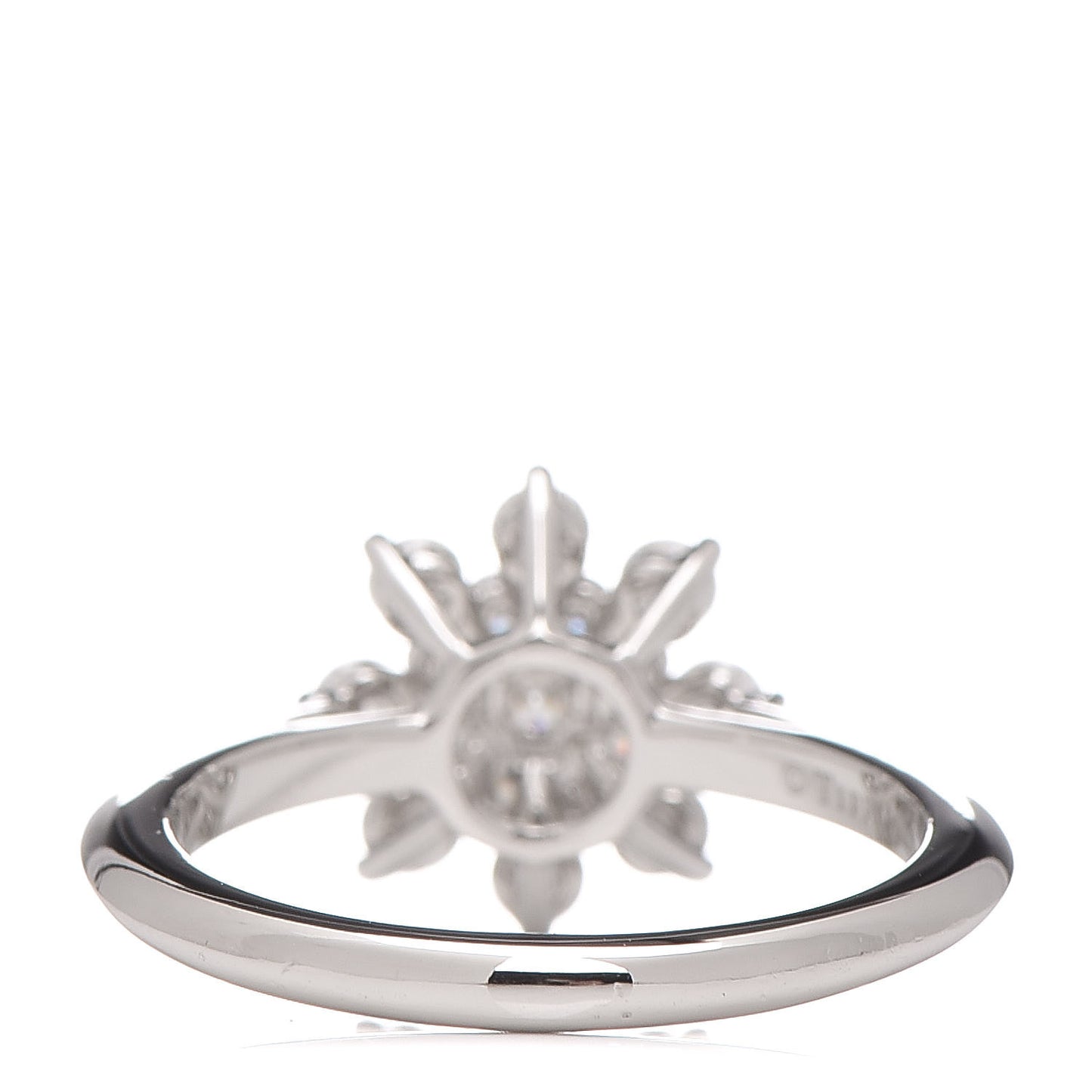 Platinum Diamond Flower Ring 51 5.75