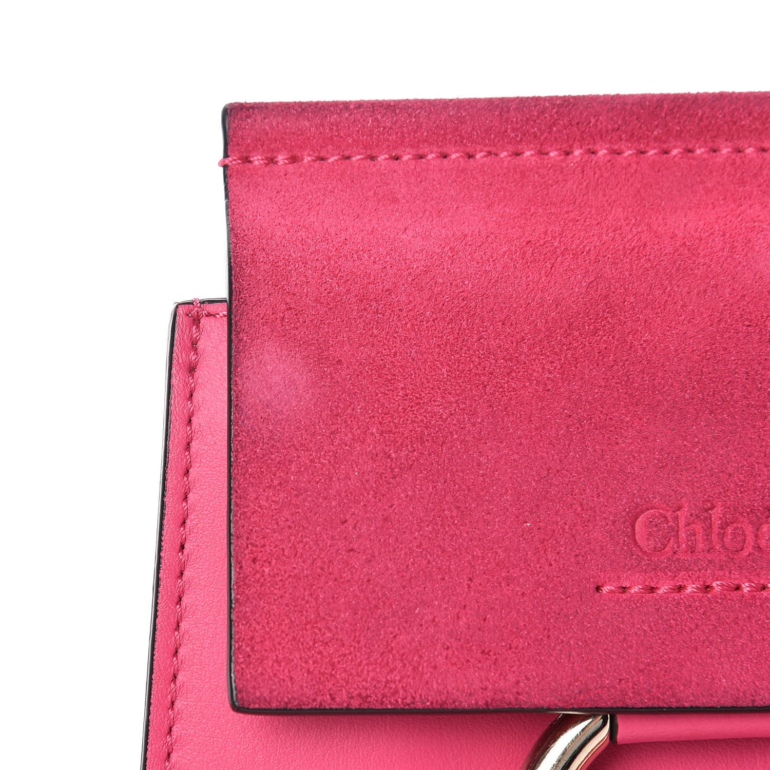 Chloe Suede Calfskin Mini Faye Bracelet Bag Fuchsia Rose 15 of 15