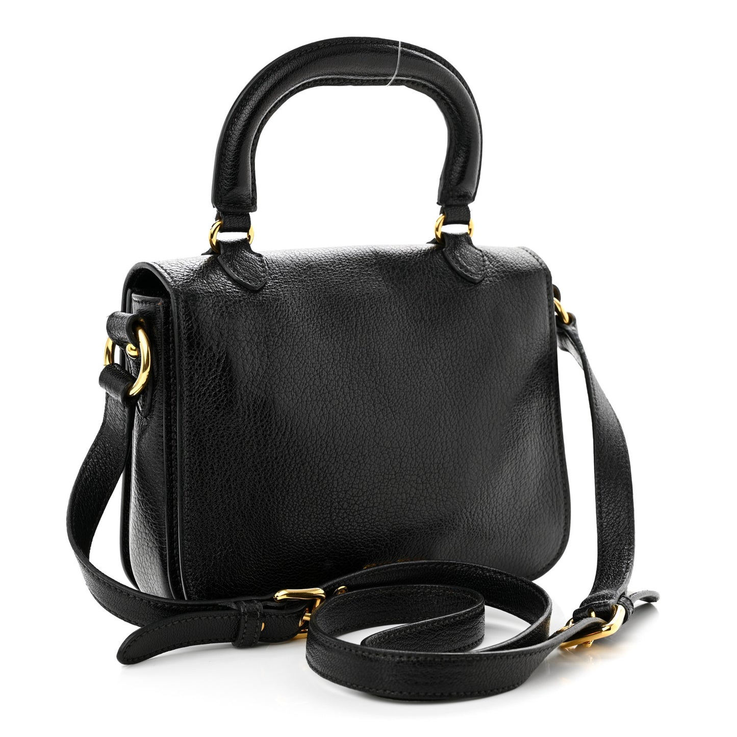 Goatskin Madras Small Crossbody Bag Black