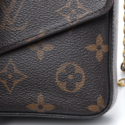 Louis Vuitton Monogram Pochette Felicie Chain Wallet Fuchsia 16 of 16
