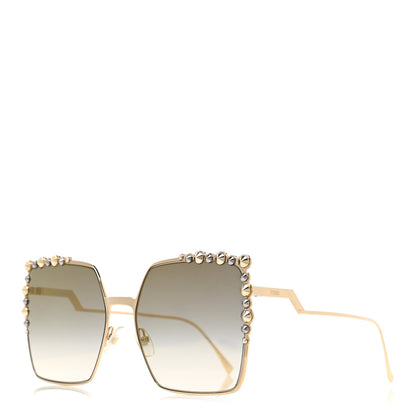 Fendi Square Dots Sunglasses FF 0259/S Gold 1 of 9