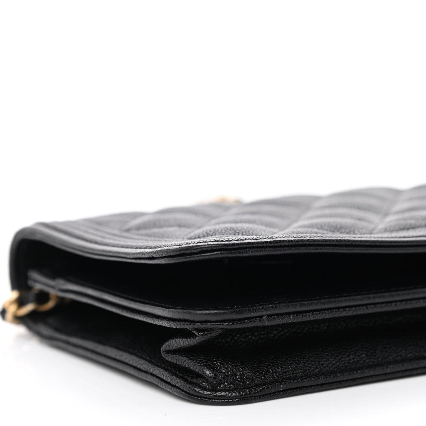 Caviar Quilted Boy Wallet On Chain WOC Black
