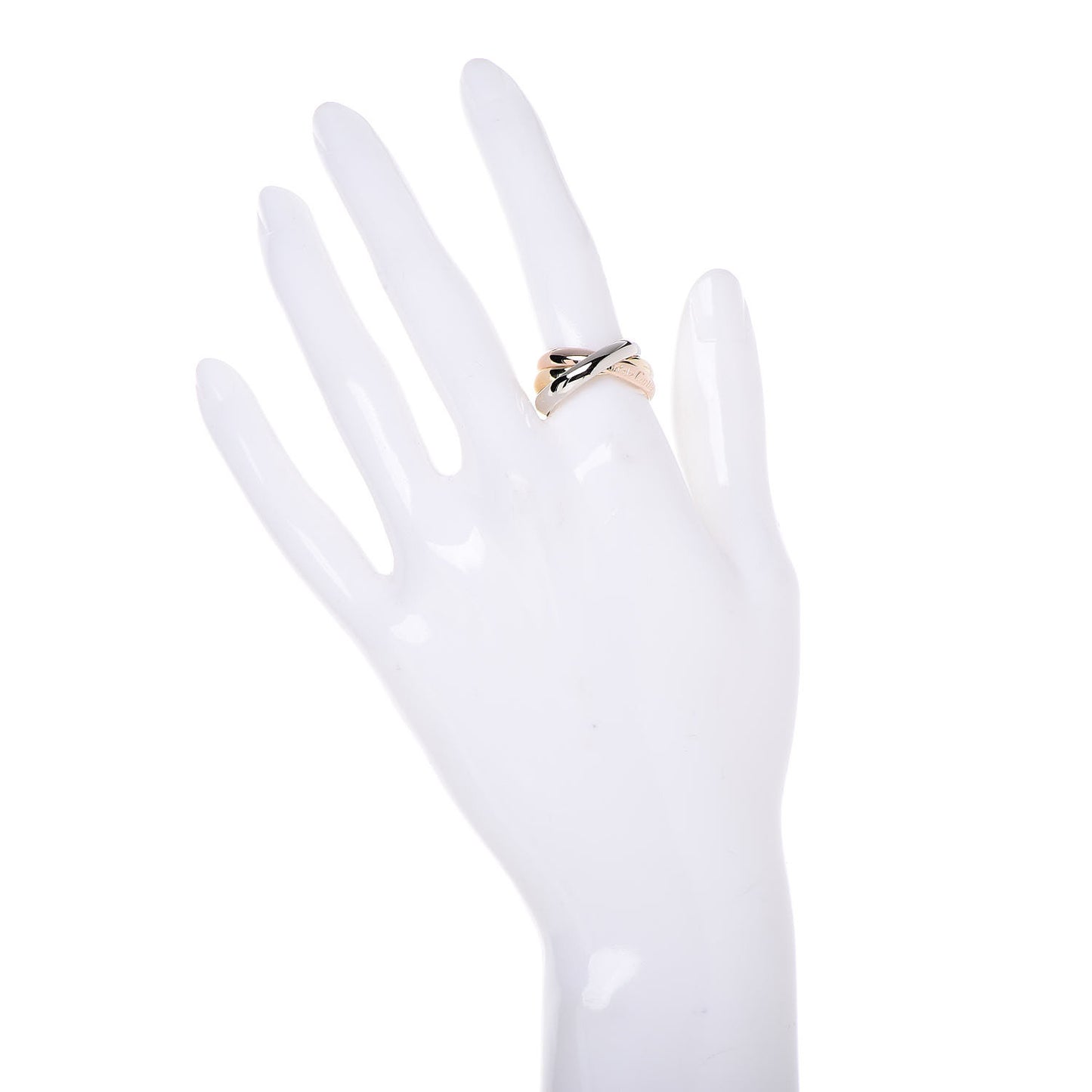 18K Pink Yellow White Gold Classic Les Must De Trinity Ring 57 8