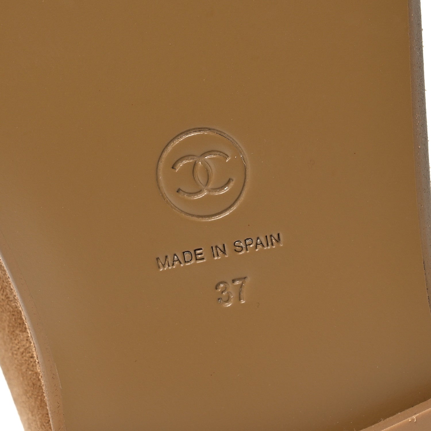 Chanel Suede Calfskin CC Loafers 37 Dark Beige 7 of 12