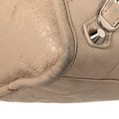 Balenciaga Agneau Classic Silver Hardware S City Logo Strap Light Beige Black 14 of 15