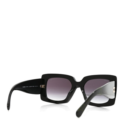 Chanel Acetate Rectangle Sunglasses 5435-A Black 4 of 7