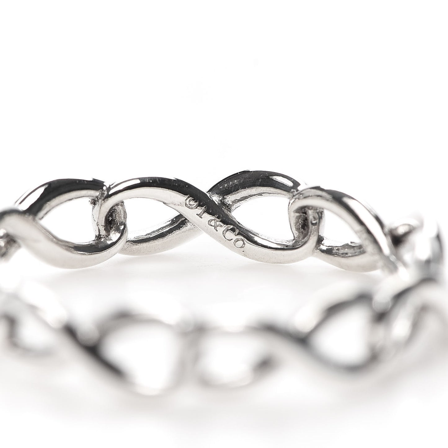 Sterling Silver Narrow Infinity Band Ring 50 5.25