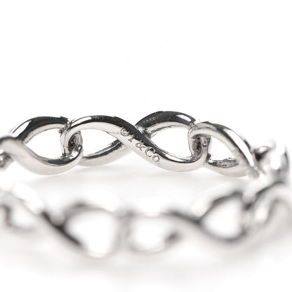 Tiffany Sterling Silver Narrow Infinity Band Ring 50 5.25 4 of 5