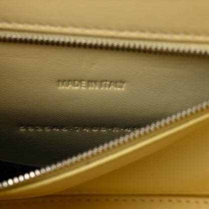 Balenciaga Calfskin Crocodile Embossed Small Hourglass Top Handle Bag Pale Yellow 7 of 10