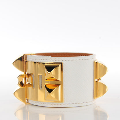 Hermes Epsom Collier de Chien CDC Bracelet S White 3 of 7