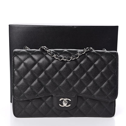 Chanel Caviar Quilted Jumbo Single Flap Black 11 of 11