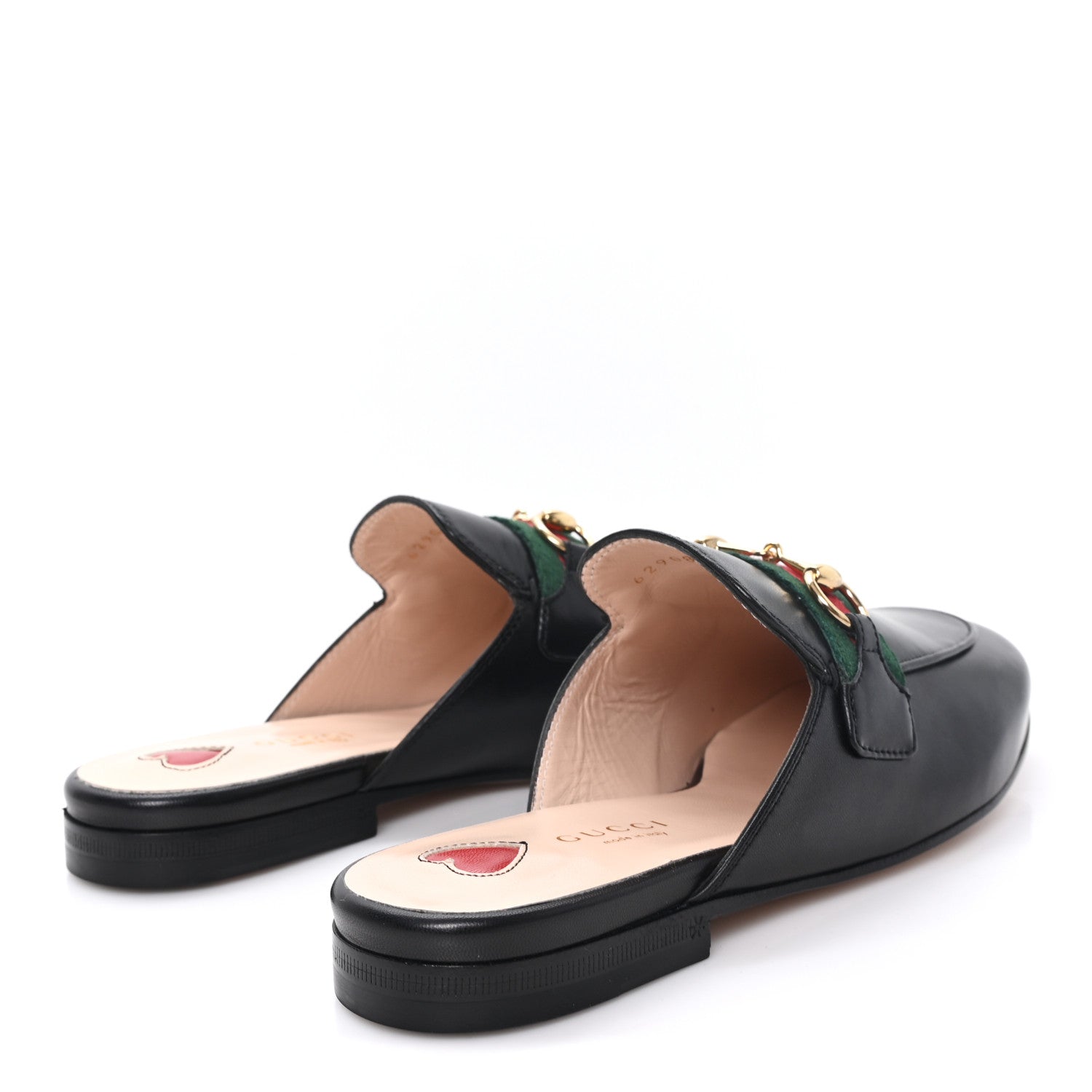 Gucci Malaga Kid Web Womens Princetown Slippers 35.5 Black 35.5 Black 5 of 9