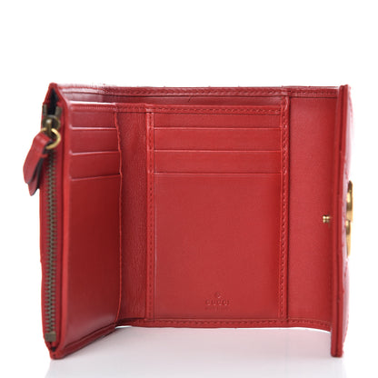 Gucci Calfskin Matelasse GG Marmont Wallet Hibiscus Red 5 of 12