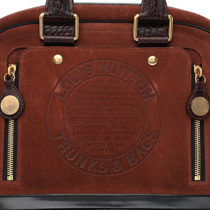 Louis Vuitton Suede Stamped Havane Bowler GM Brun 8 of 13