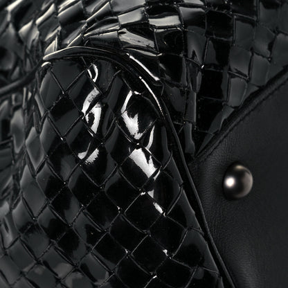 Bottega Veneta Patent Nappa Intrecciato Satchel Black 9 of 16