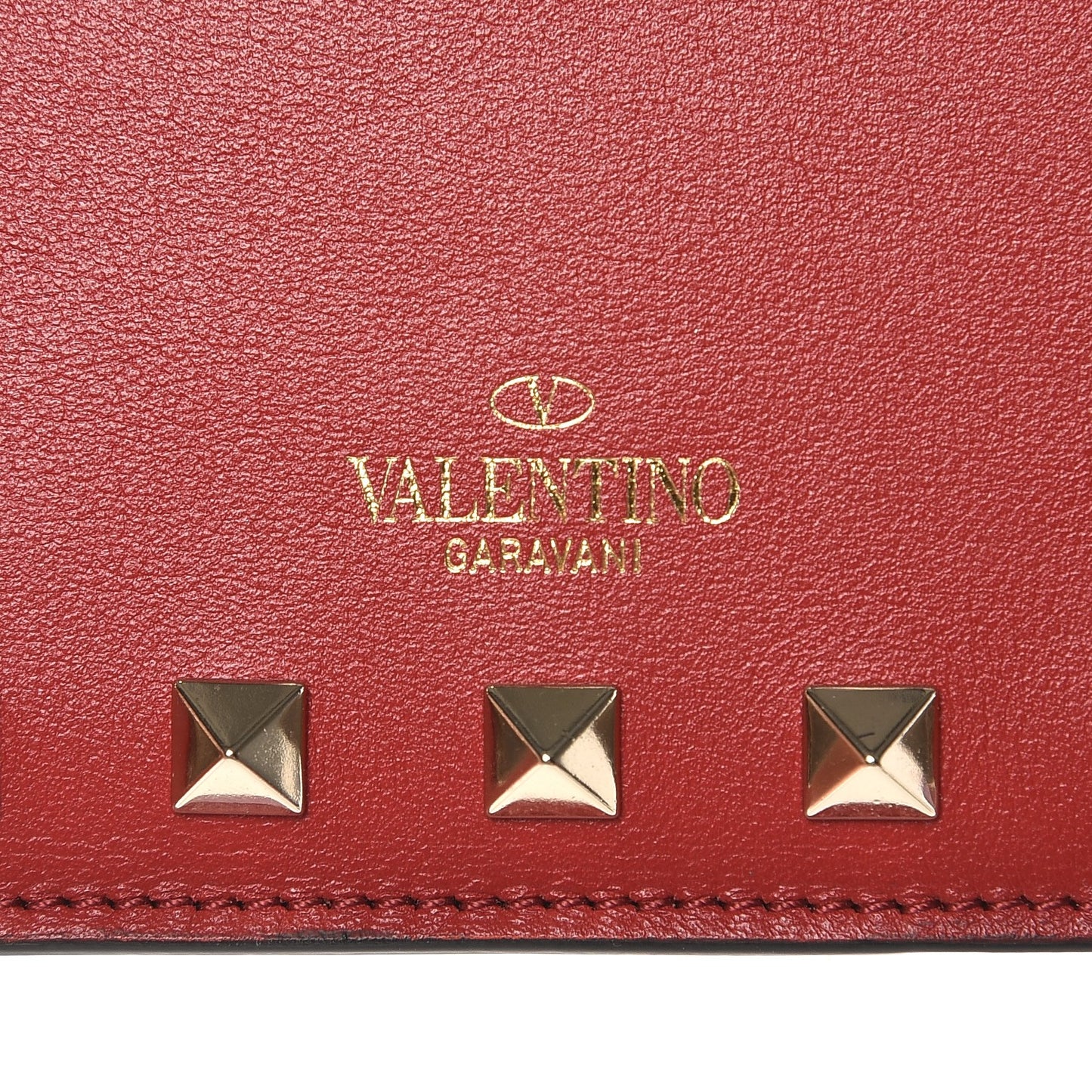 Calfskin Rockstud iPhone 7 Plus Chain Case Red