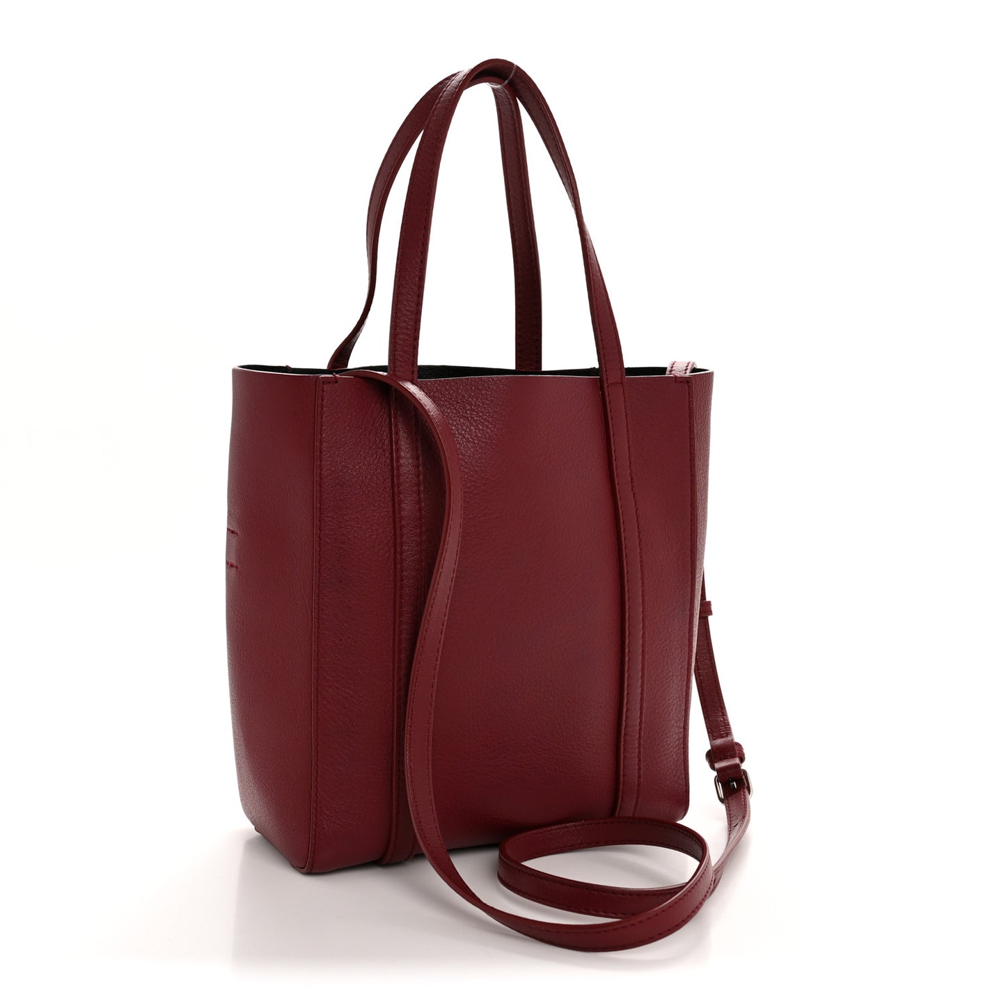 Smooth Calfskin Logo XXS Everyday Tote Dark Red White