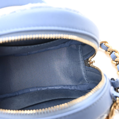 Chanel Sequin Chanel 19 Round Clutch With Chain Light Blue 5 of 10