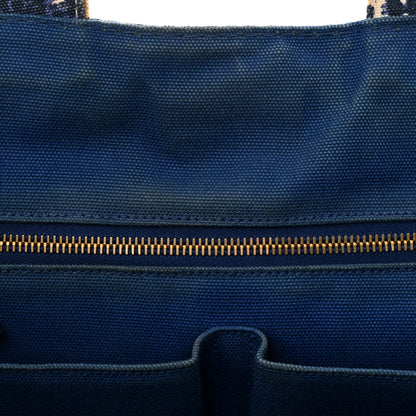 Prada Canapa Tote Blue White 14 of 17