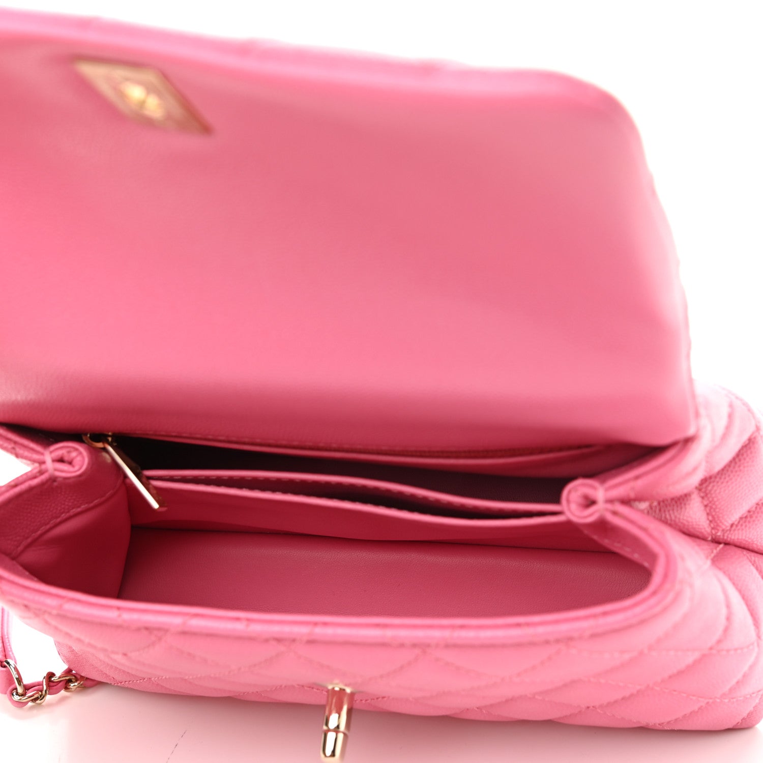 Chanel Caviar Lizard Embossed Quilted Mini Coco Handle Flap Pink 5 of 11