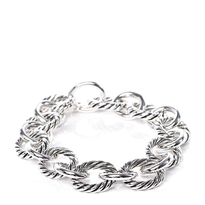 David Yurman Sterling Silver 12mm Large Oval Link Bracelet 1 of 4