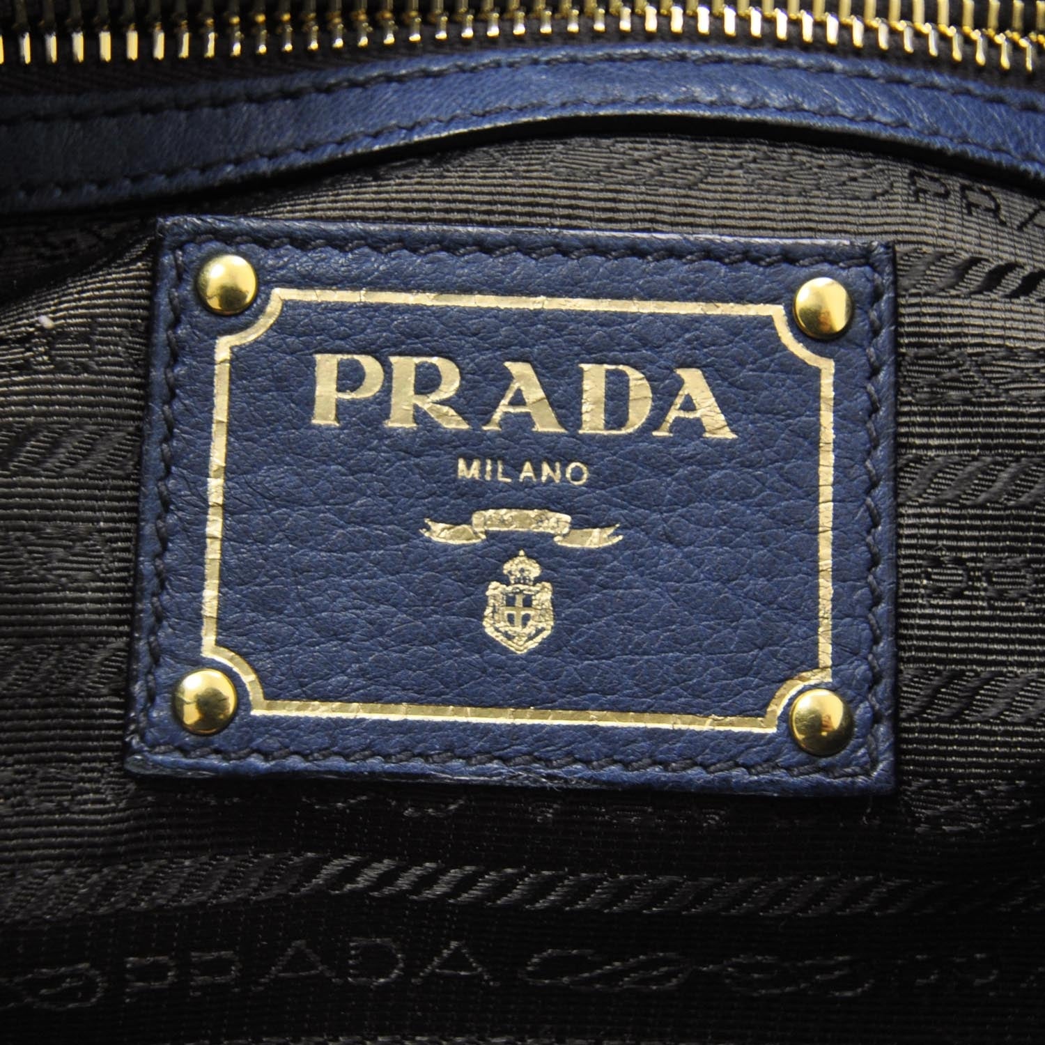 Prada Cervo Deerskin Large Tote Denim 7 of 9
