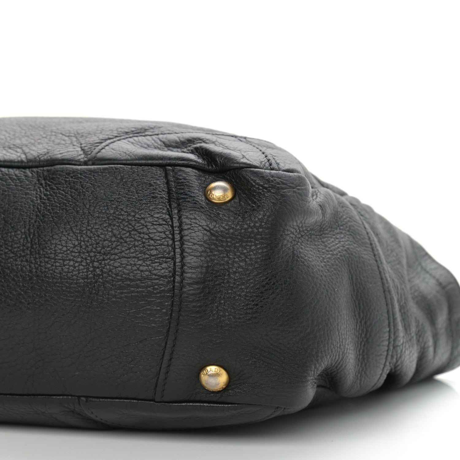 Prada Vitello Daino Side Pocket Hobo Black 10 of 10