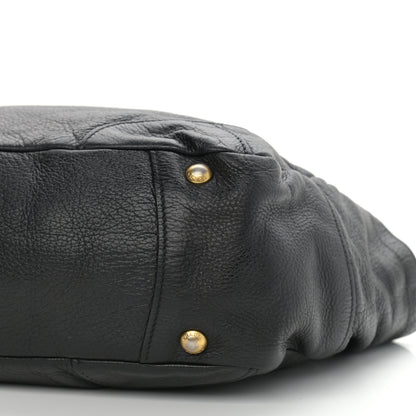 Prada Vitello Daino Side Pocket Hobo Black 10 of 10