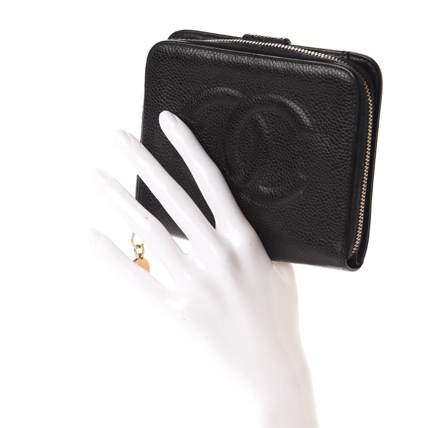 Caviar Timeless CC Compact French Wallet Black