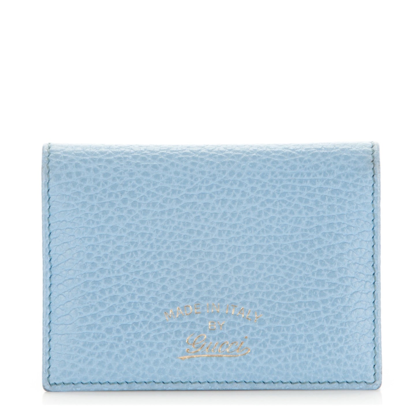 Dollar Calfskin Swing Train Pass Card Case Mineral Blue