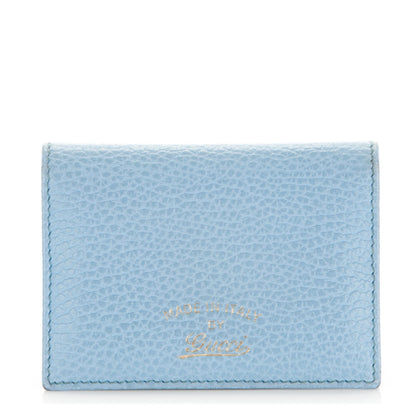 Gucci Dollar Calfskin Swing Train Pass Card Case Mineral Blue 1 of 6
