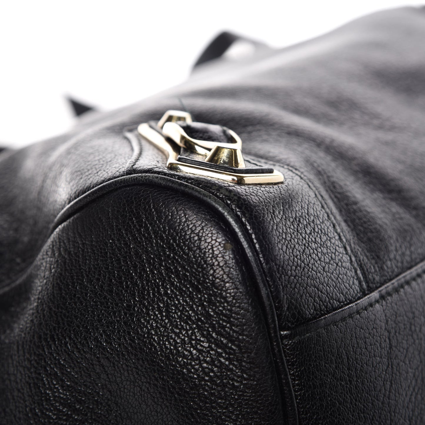 Chevre Gold Metallic Edge Hardware Velo Black