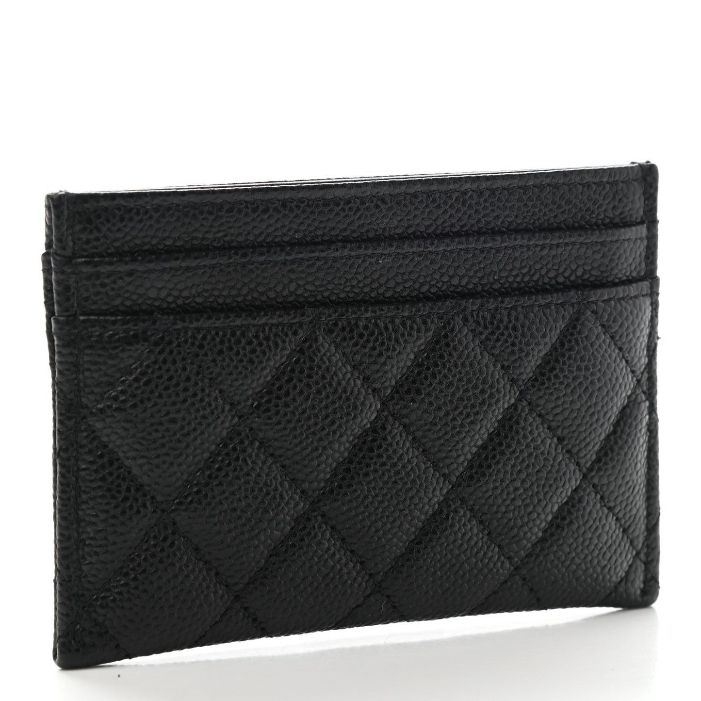 Caviar Quilted Boy Card Holder Black