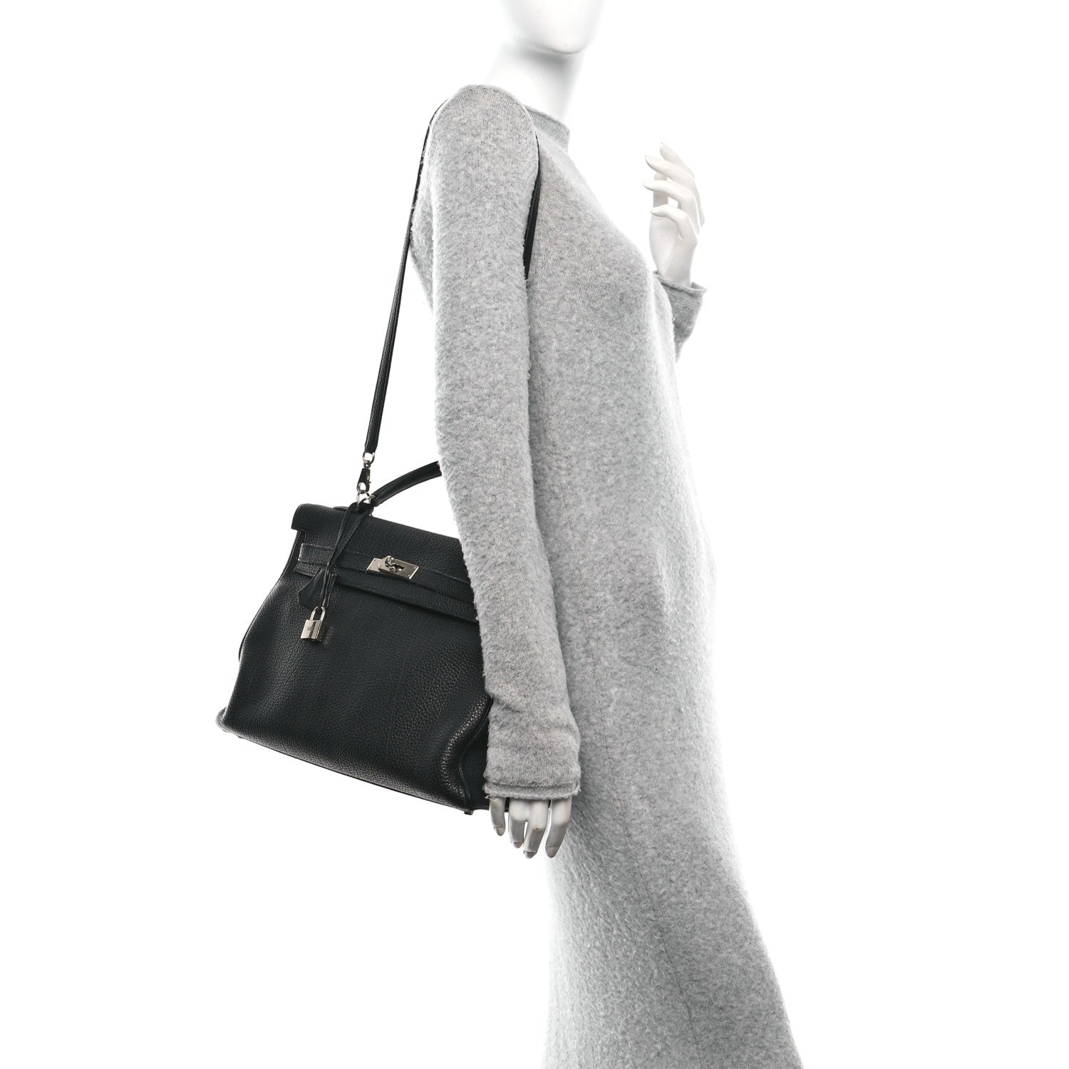 Hermes Fjord Kelly Retourne 35 Black 2 of 12