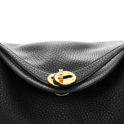 Hermes Taurillon Clemence Lindy 26 Black 8 of 10