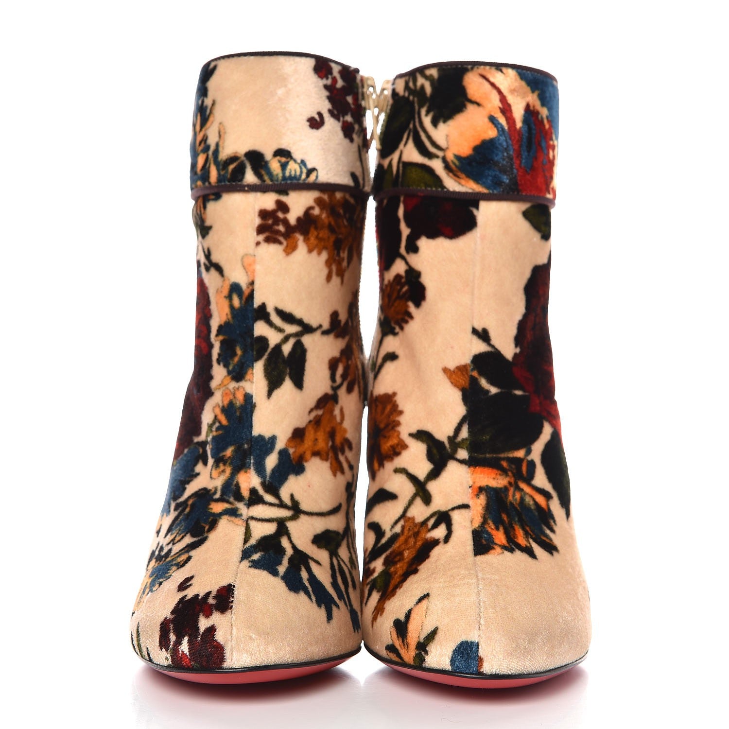 Christian Louboutin Veau Velours Moulamax 85 Booties 36 Nude 2 of 8