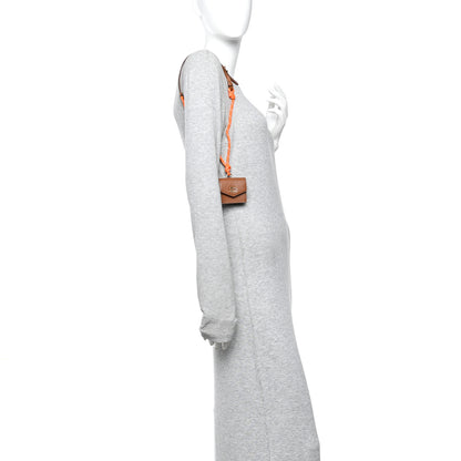 Miu Miu Nappa Flap Pouch Bag Charm Cognac Orange 2 of 8