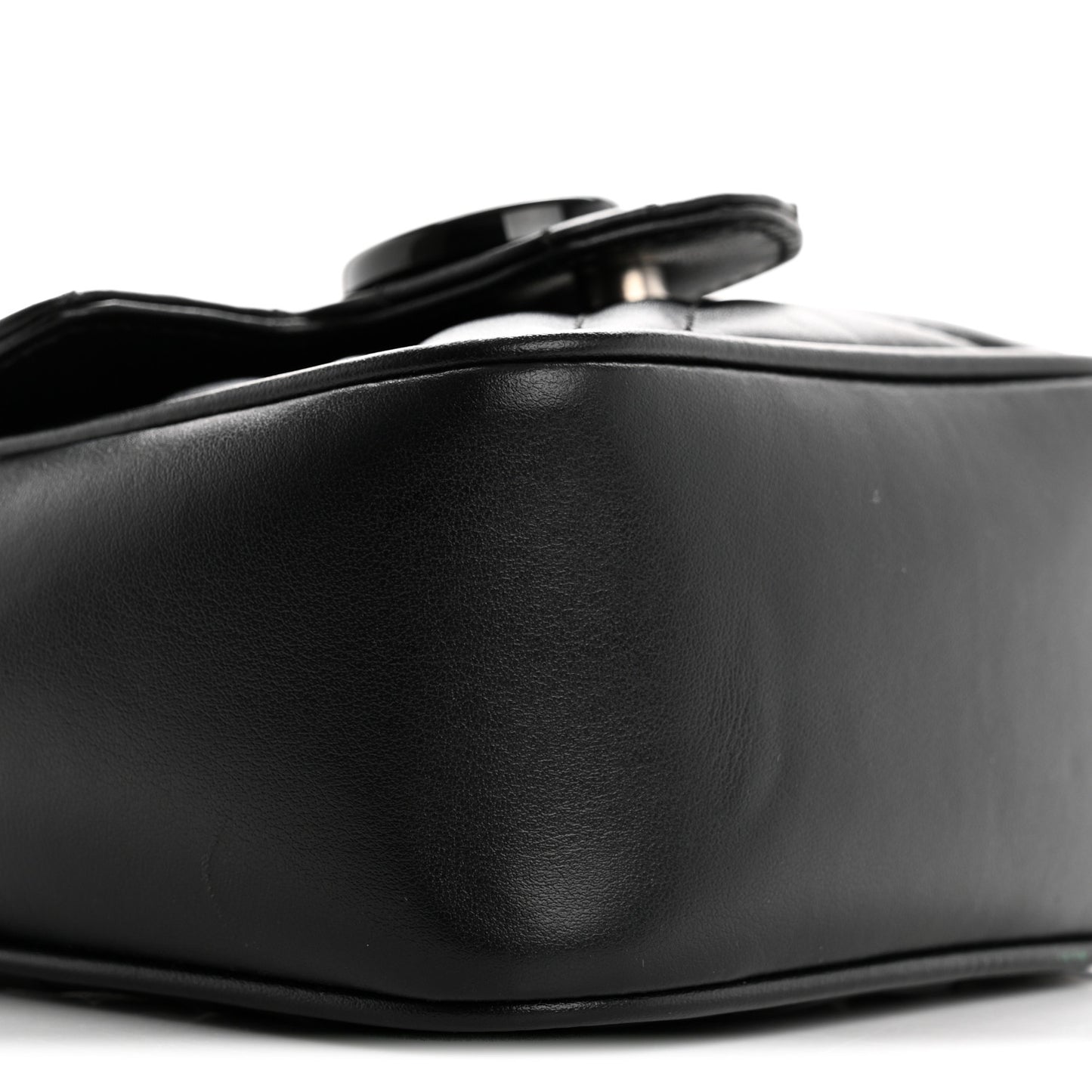 Calfskin Matelasse Monochrome GG Marmont Chain Belt Bag Black