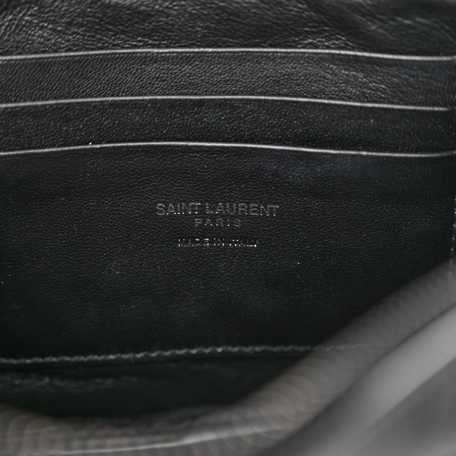 Saint Laurent Calfskin Matelasse Monochrome Monogram Mini Lou Camera Bag Black 6 of 10