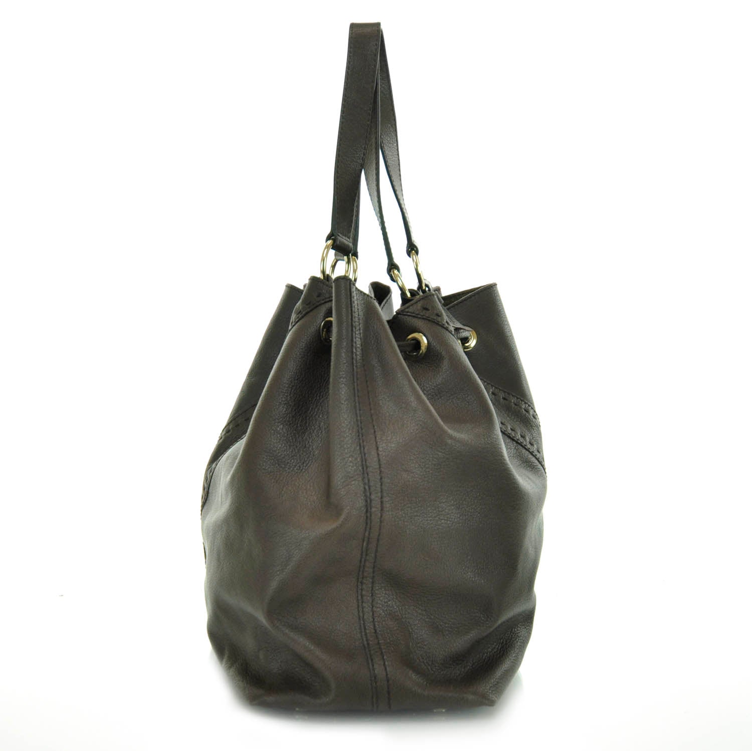 Saint Laurent Leather Reversible Double Sac Y Tote Gold Brown 12 of 17
