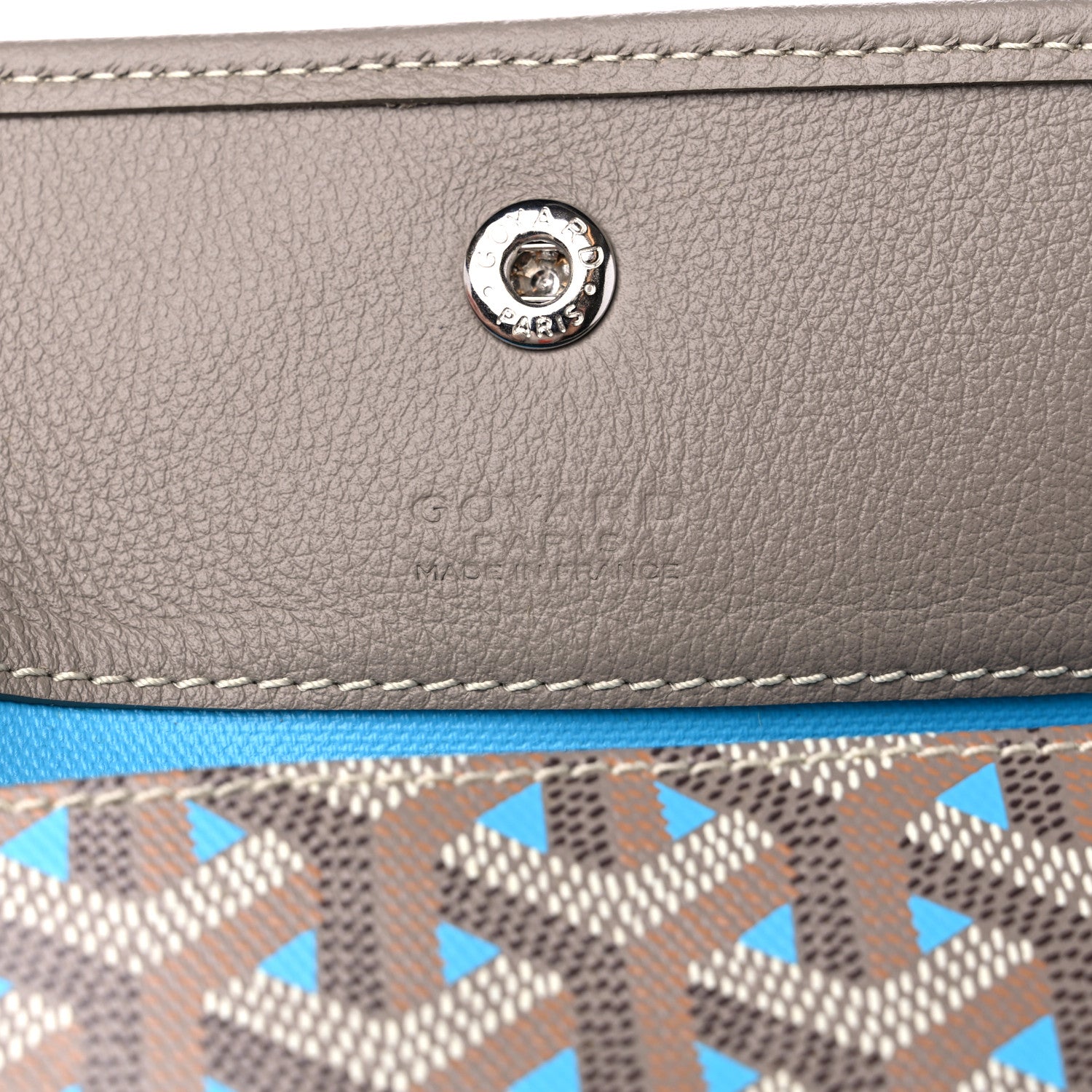 Goyard Goyardine Saint Louis Claire Voie PM Grege Turquoise 7 of 9