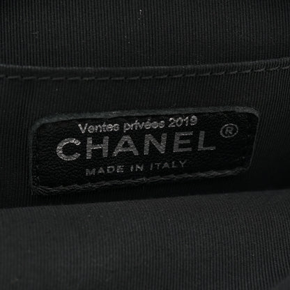 Chanel Metallic Lambskin Quilted Drawstring Backpack Dark Grey 6 of 10