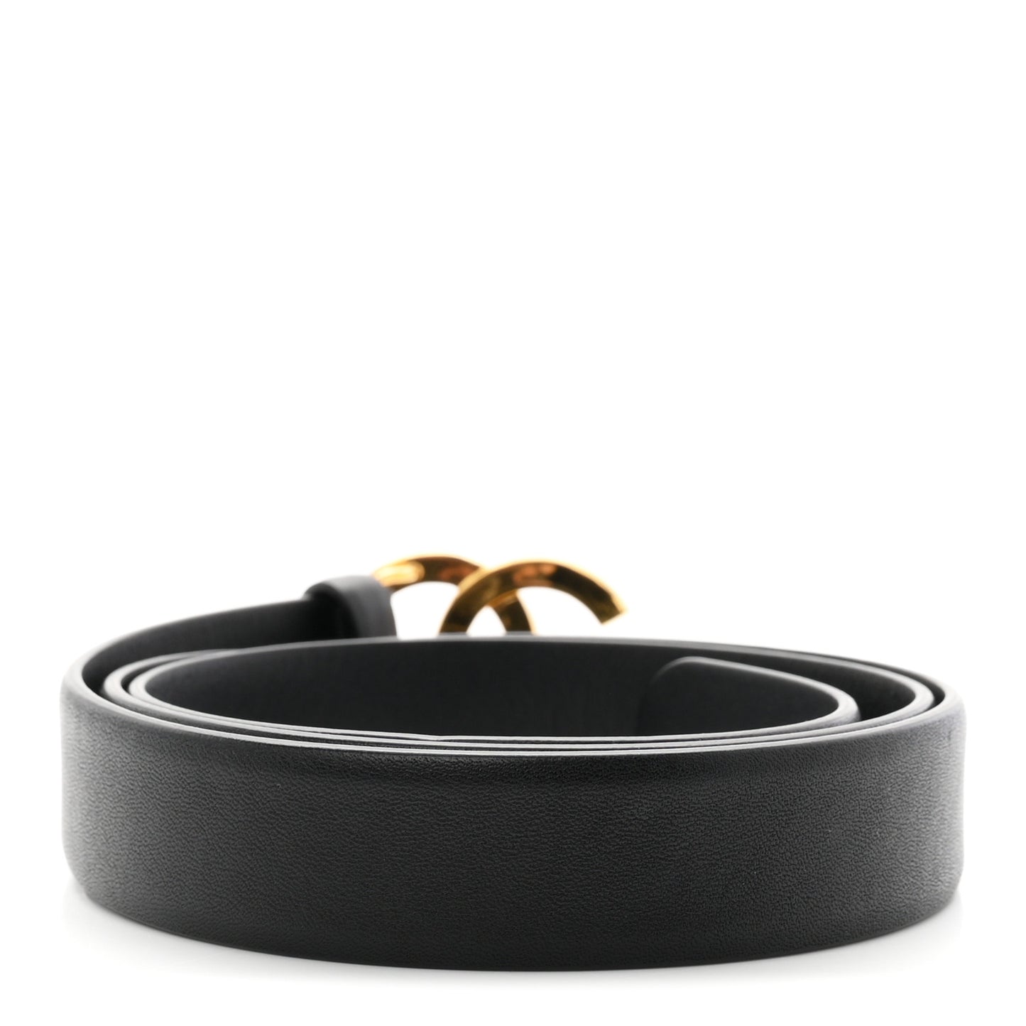 Calfskin Paris Button CC Belt 85 34 Black