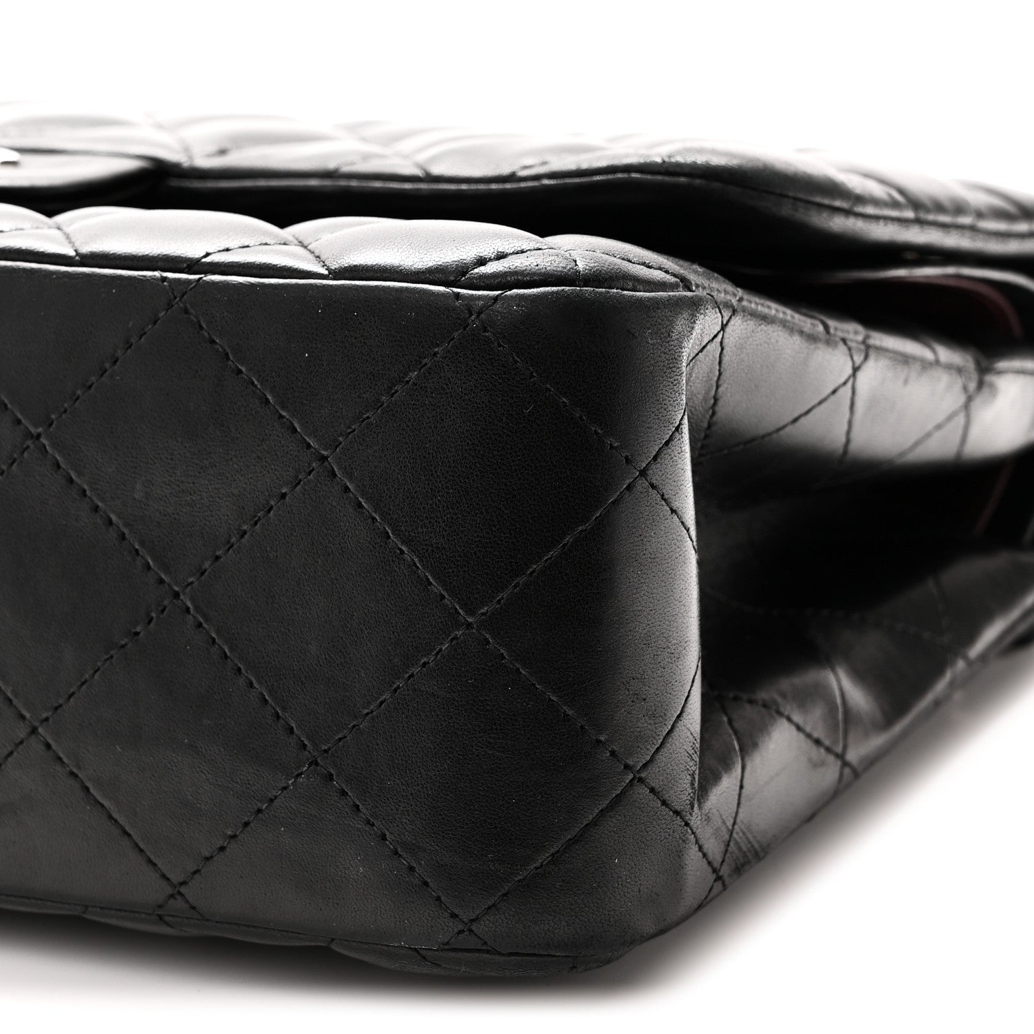 Chanel Lambskin Quilted Jumbo Double Flap Black 10 of 10