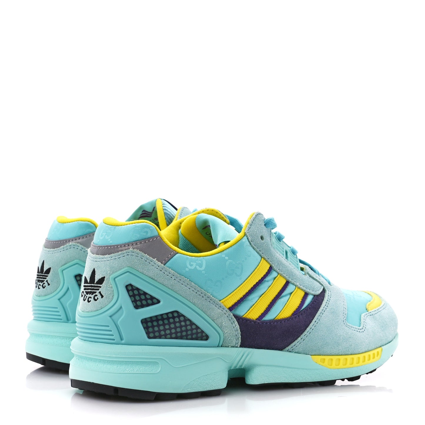 X ADIDAS Suede Madeira Nylon Jacquard GG Monogram Womens ZX8000 Sneakers 6.5 Aqua