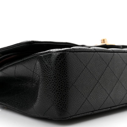 Chanel Caviar Quilted Medium Double Flap Black 9 of 12