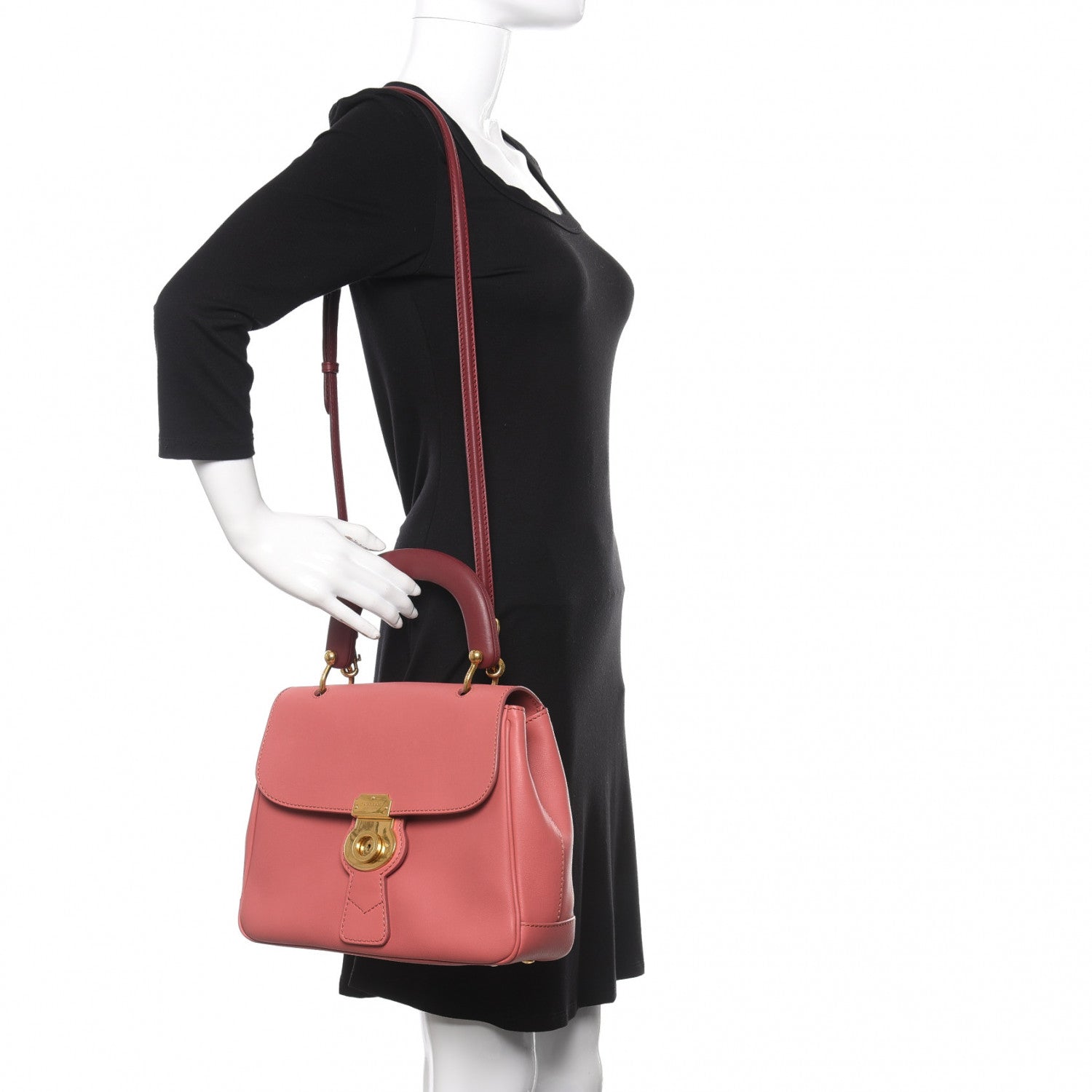 Burberry Trench Calfskin Medium DK88 Top Handle Bag Blossom Pink 2 of 10