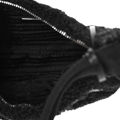 Prada Terry Cloth Mini Re-Edition 2000 Bag Black White 5 of 10