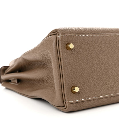 Hermes Togo Kelly Retourne 28 Etoupe 9 of 11