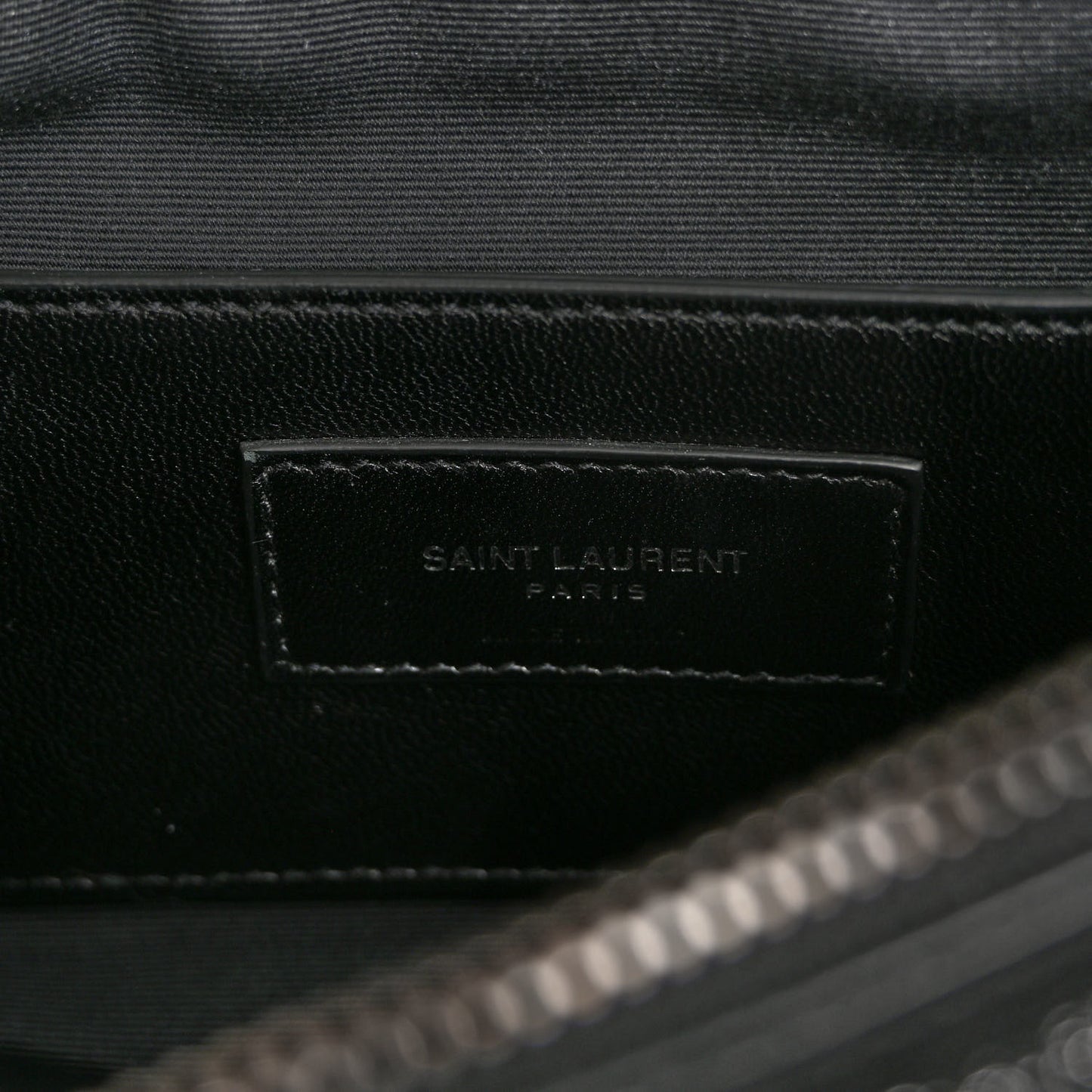 Sheepskin Matelasse Chevron Monogram Large College Satchel Black